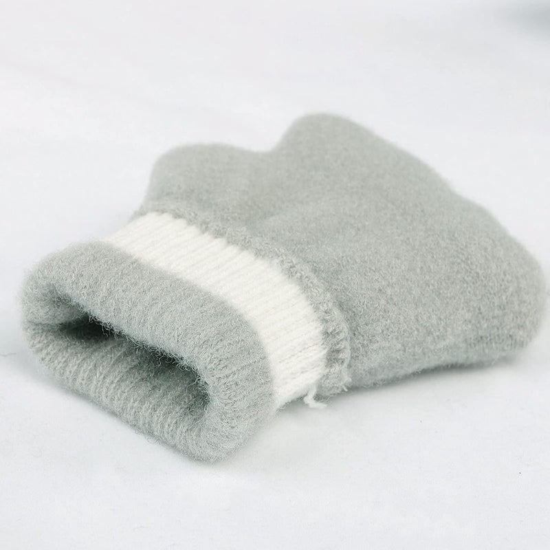 NICEYST Kids Convertible Flip Top Gloves Children Winter Warm Knitted Fingerless Mittens for Boys Girls 6-10 Years Old - Image 4